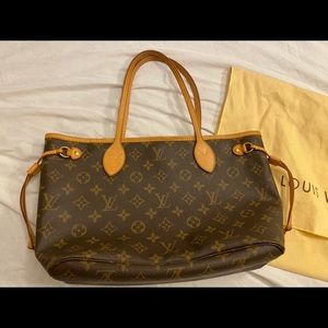 Auth. LOUIS VUITTON Monogram Never full PM bag